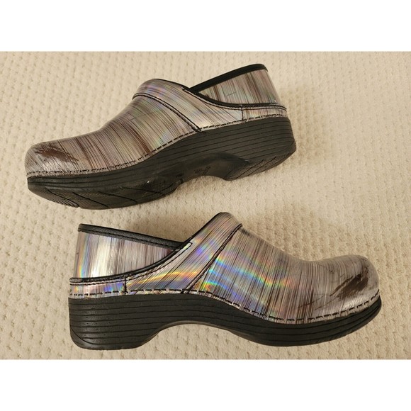 DANSKO LT Pro Prism Metallic Patent Leather Nursing Clog Shoe  39 - Picture 4 of 9